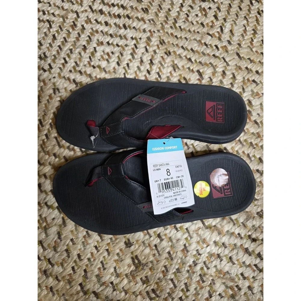 Reef Mens 8 Santa Ana Summer Beach Holiday Sliders Sandals Flip‎ Flops NWT B2